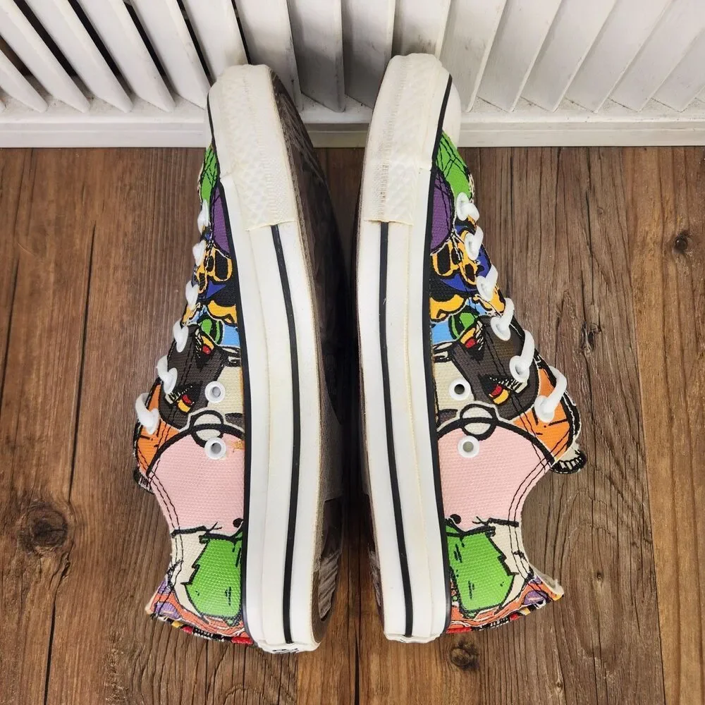 Converse Chuck Taylor All Star Low Graphic Canvas Shoes Womens Sz 7 Y2K Colorful - Picture 6 of 9